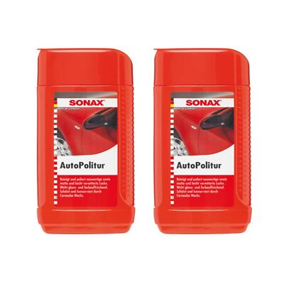 2 X 250ml SONAX Car Polisher 300100 Colored Paint And Metallic Paint