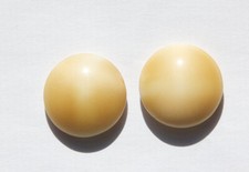 Vintage Light Brown and White Glass Cabochons 18mm Germany cab706X