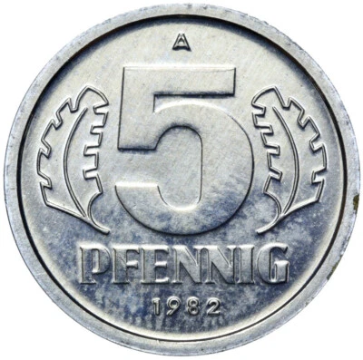 Deutschland DDR - Münze - 5 Pfennig 1982 A - Berlin - SELTEN - ERHALTUNG ! - Bild 1 von 2
