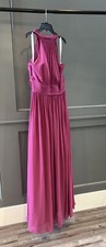 Azazie Iman A-line Ruched Chiffon Floor Length Bridesmaid Dress In Orchid Sz A16