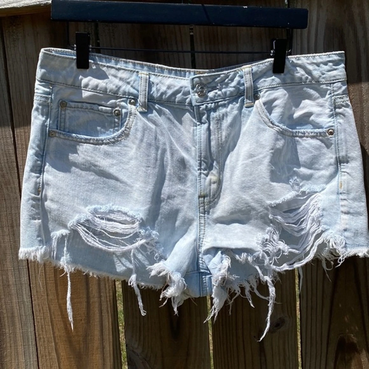 Distressed booty deals shorts