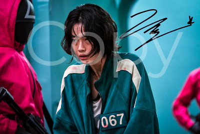 Jung Ho-yeon Kang Sae-byeok signed 6x4 Pre Print Autogramm Squid Game