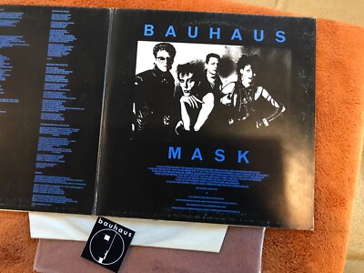 BAUHAUS MASK orig italy '81 LP Peter Murphy goth punk gate w/FAN