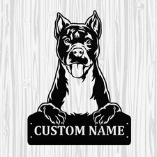Personalized American Staffordshire Terrier Metal Sign, Dog Owner Wall Art, Memo