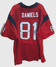 Houston Texans Owen Daniels #81 NFL AFC Nike Sewn Red Blue 2006 Jersey 56