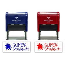 Super Student Rubber Stamp Motivational Teacher Stamps Classroom Supplies
