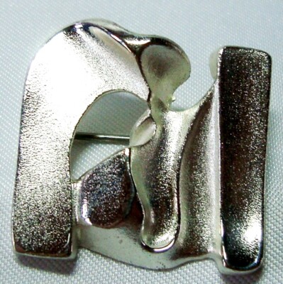 Lapponia Brosche 925 Silber Finnland 1991 old silver brooch / BL 784