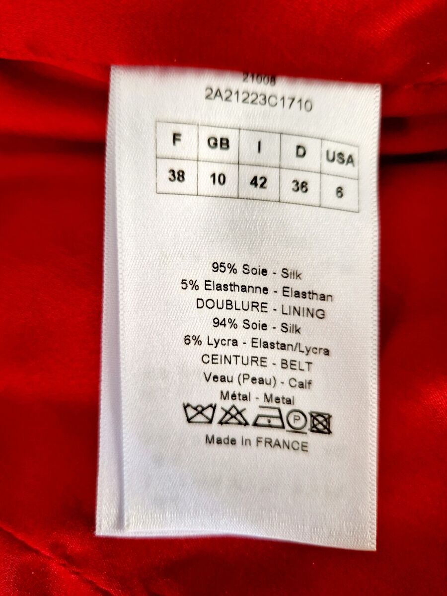 Christian Dior sz 36 38 4 6 Off Shoulder Red Silk Peplum Bar Christian Dior sz 36 38 4 6 Off Shoulder Red Silk Peplum Bar