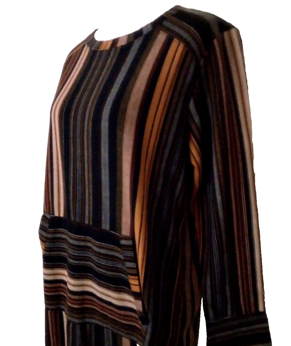 BEBOP PULLOVER TUNIC MULTICOLOR STRIPES POCKET LO… - image 11