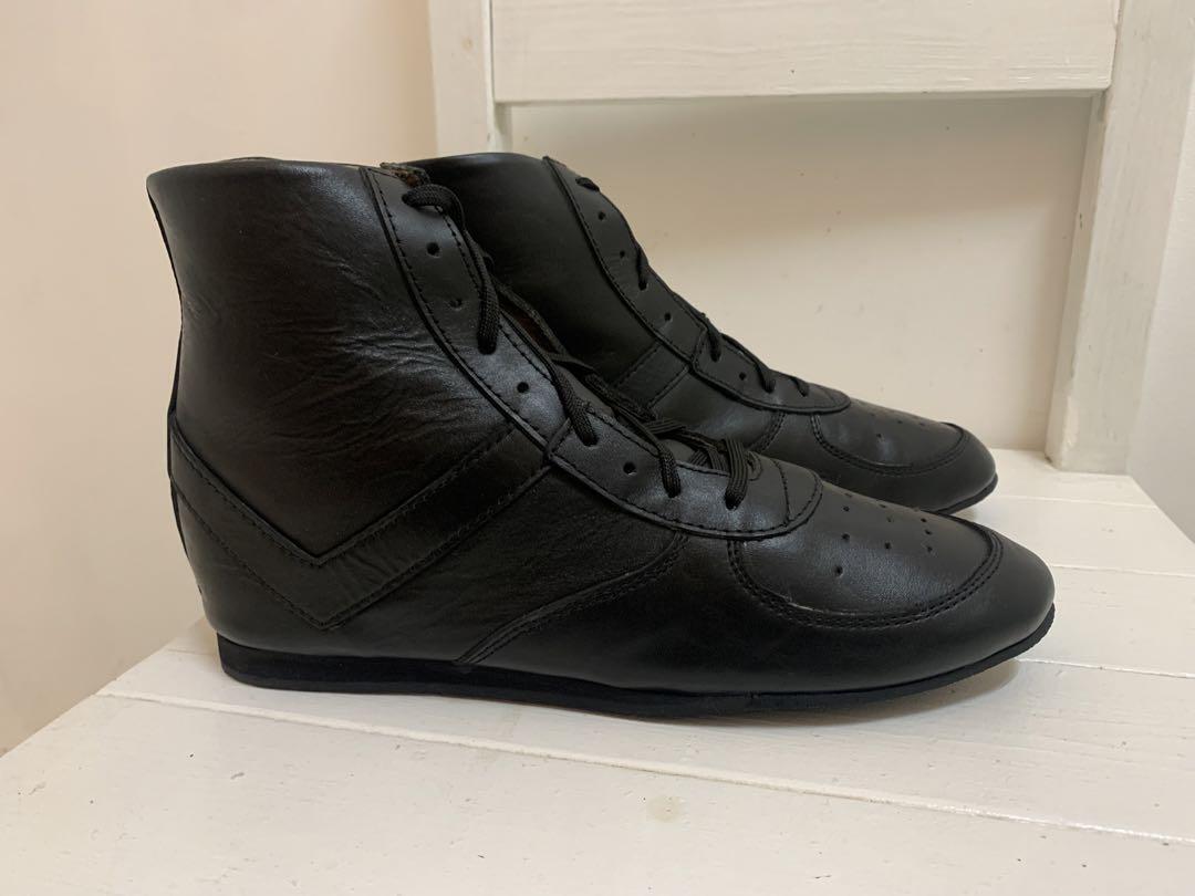 TOPBOXER OLD SCHOOL BOXING BOOTS M.Tyson Black US10 No Box