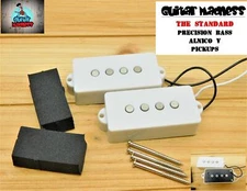 G.M. The Standard PB Precision Bass Pickup Set Alnico V White Covers