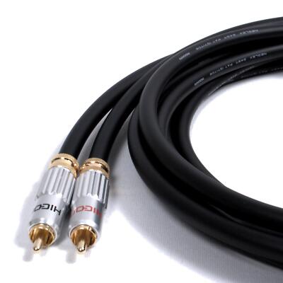 Nouvelle paire de câbles d'interconnexion Audio Hifi audio 5N OFC RCA, câble d'extension haut de gamme RCA vers RCA avec connecteur RCA plaqué or  44