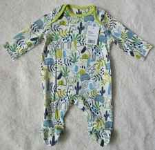 Mothercare Animal Print Babygro/All In One Outfit/Sleepsuit Up To 1 Months BN  