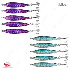 10pcs 3.5oz Fishing Mega Live Bait Fish luna Attractive luna Jig blue purple 2C
