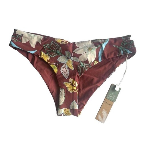 Roxy Printed Beach Classics Moderate Bikini Bottoms in Anthracite