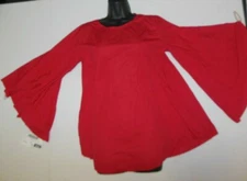  Praise Top Bell Sleeve Pullover Ch/ Ladies Plus Purple Red Liturgical Dance