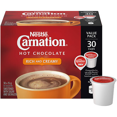 Nestle Carnation Rich and Creamy Hot Chocolate Keurig Compatible K-Cup