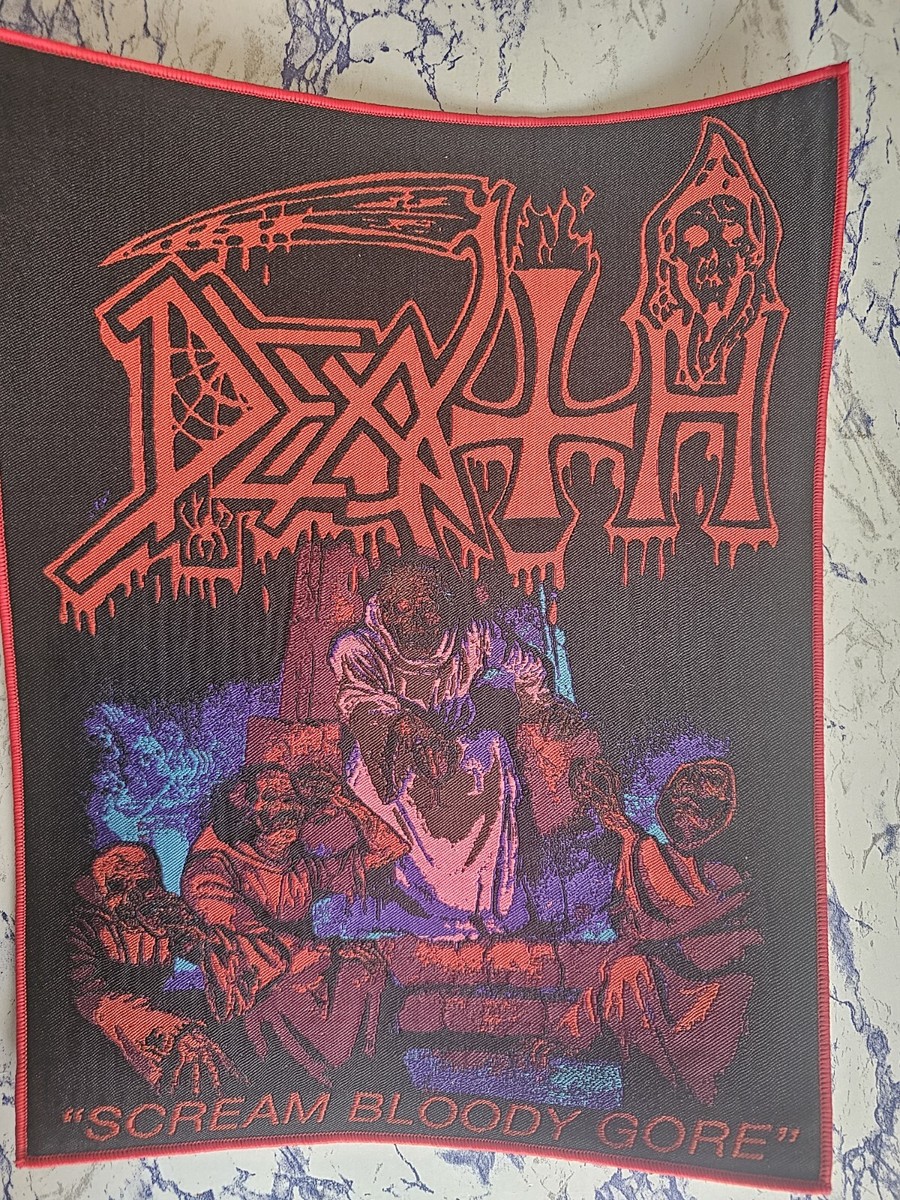 Gore Screaming Show Wチャンス賞 色紙 Black Cyc Death Scream Bloody Gore Woven Backpatch (Red Border) | eBay