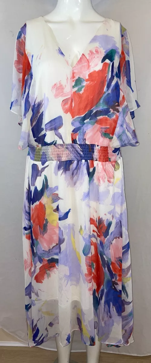 Dkny white floral clearance dress