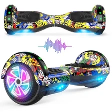 Kids Electric Hoverboard Bluetooth Music Self-Balance Scooter 360° Rotation LED