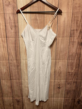 Vanity fair Large 36 NWT white vintage nighty full slip lace