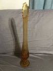 Fenton Glass 18.5 inch Amber Swung Vase