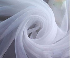 120" Wide 10ft Wide Sheer Voile Chiffon Fabric - Perfect for 1 Yard, White