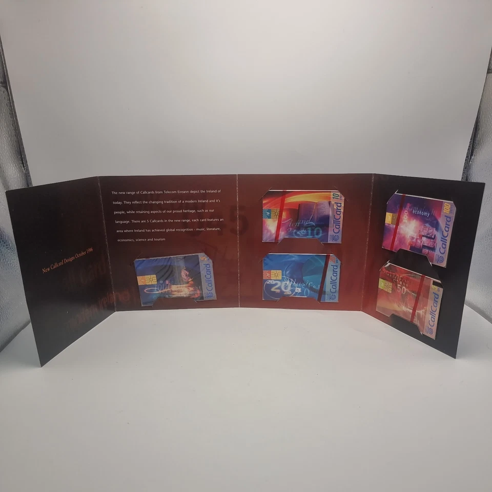 1996 Rare Vintage Telecom Eireann Limited Edition Set Of 5 Call Cards New - Image 2 of 4