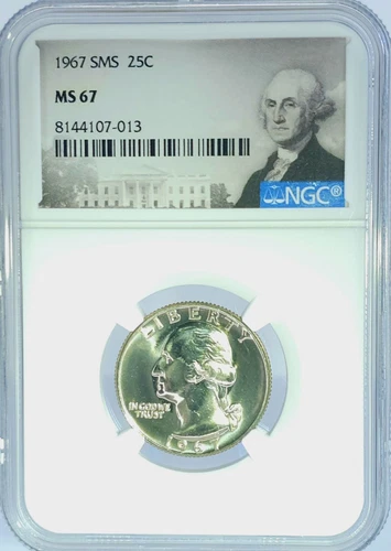 NGC Certified MS67 1967 SMS Quarter | Special Mint Set |