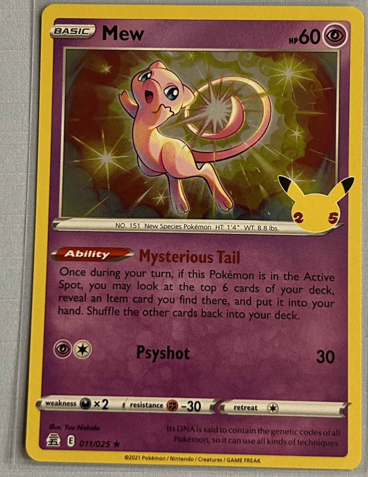 Mew 11/25 Celebrations Holo Rare Pokemon TCG NM
