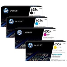 HP 655A Toner Cartridge Set CF450A-CF453A Genuine OEM Factory Sealed Fast Ship