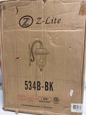 Gothic Style 3-Light Outdoor Wall Mount Z-Lite 534B-Bk, 12.38"W x 24.25"H