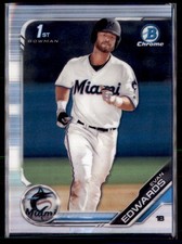 2019 Bowman Draft Chrome Refractor Evan Edwards Miami Marlins BDC-168