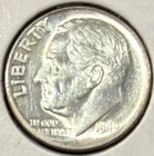 1949-S Roosevelt Dime, 90% Silver, Almost Uncirculated AU San Francisco Mint #14