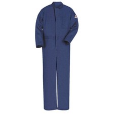 BULWARK CEC2NV RG 42 FR Contractor Coverall,Navy,L,HRC2 3EZV1