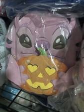 Loungefly Disney Lilo  Stitch Angel Pumpkin Glow-In-The-Dark Mini Backpack