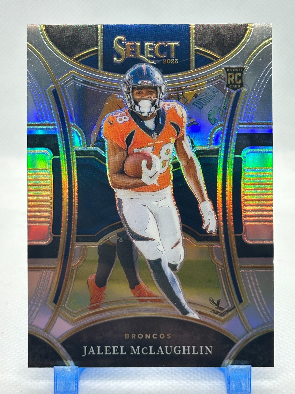 Jaleel McLaughlin 2023 Panini Select Suite Silver Prizm #428 (RC) Denver Broncos