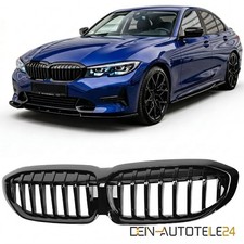 K�hlergrill Nieren Grill F�r BMW 3er G20 G21 VFL Gl�nzend Schwarz Einzelsteg