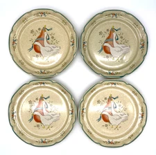 International China Marmalade Salad Plates 4 Geese Apple Cottage Core 7.5"
