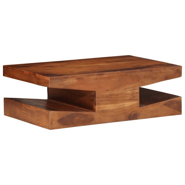 Couchtisch 90X60X30 Cm Massivholz Akazie-image