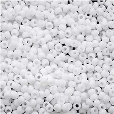 11/0 TOHO ROUND Opaque Frosted White Seed Bead 8g