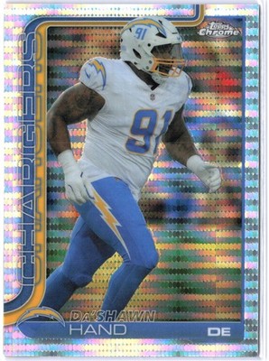 2025 TOPPS CHROME FOOTBALL SILVER PULSAR REFRACTOR DA'SHAWN HAND CHARGERS 