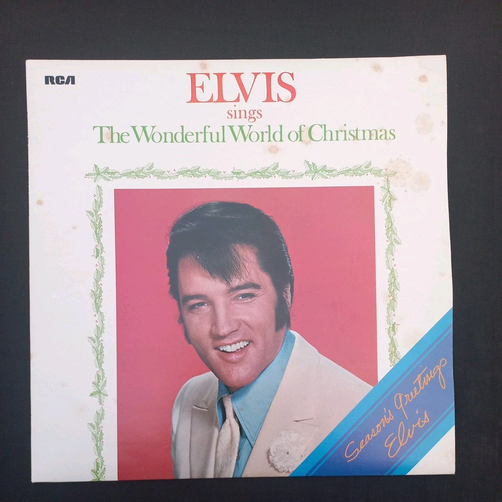 ELVIS PRESLEY- SINGS THE WONDERFUL WORLD OF CHRISTMAS- VINYL LP NEAR MINT VINYL 