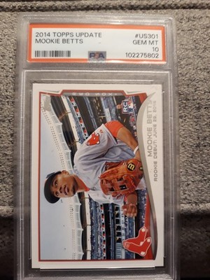 2014 TOPPS UPDATE MOOKIE BETTS ROOKIE #US301 PSA 10 GEM!!!