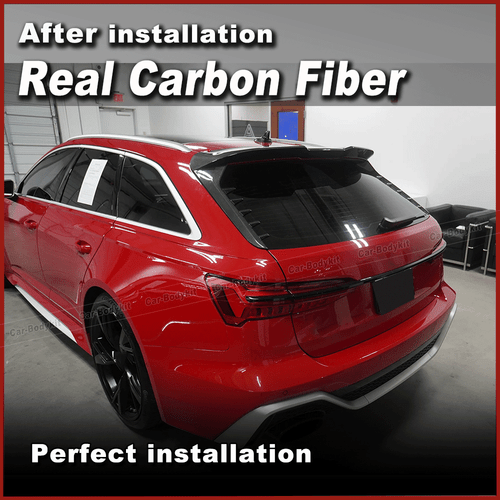 Carbon Dashspoiler Heckspoiler Flügel Spoiler Lippe für Audi RS6 C8 Avant 2019UP - Picture 3 of 12