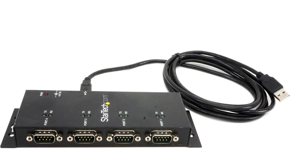 StarTech ICUSB2324I 4 Port USB to DB9 RS232 Serial Adapter Hub - Image 2 of 4