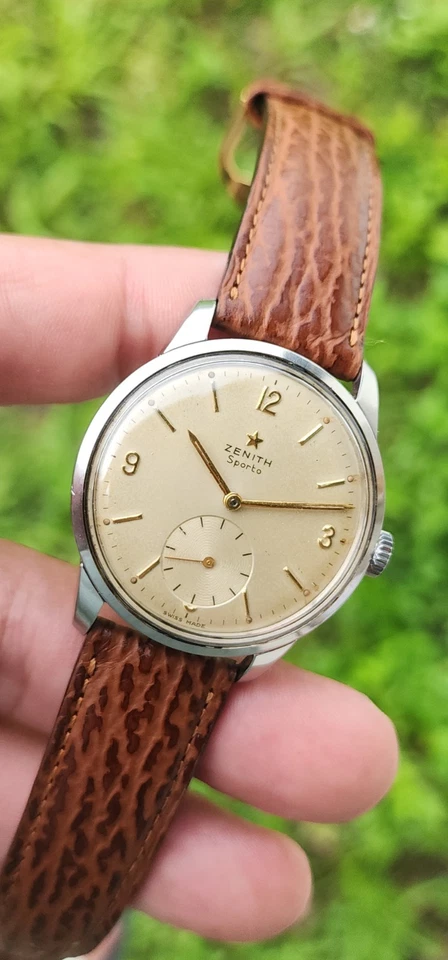 Vintage Zenith Sporto Cal 40 Men's 35mm Manual Wind Mechanical Watch Working - Image 2 of 4