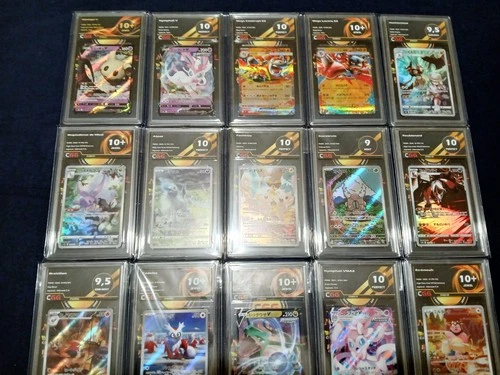 Lot FOMO-13 15 Japanese Graded Pokemon Cards CGG Includes Mimiqui QUAD!