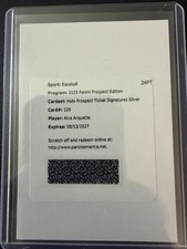 2025 Panini Prospect Edition Alva Arquette Holo Prospect Ticket Signature Silver