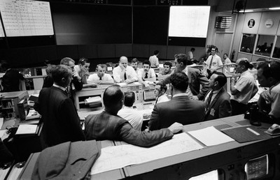 Apollo 13 Mission Control 1970 NASA Photo Reprint Wall Art